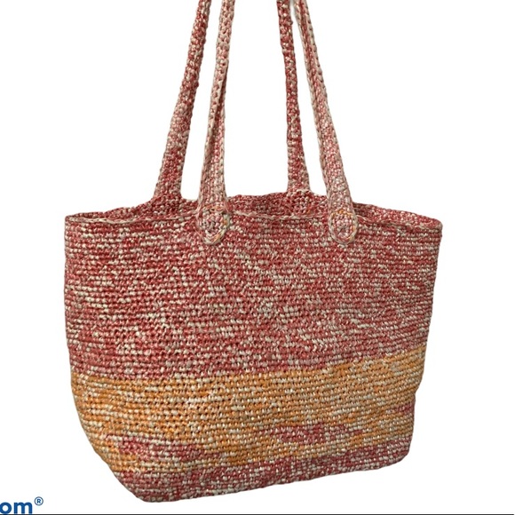 Artesian Hand Crafted Handbags - Beach Bag Shopping Tote Crocheted Recycled Plastic